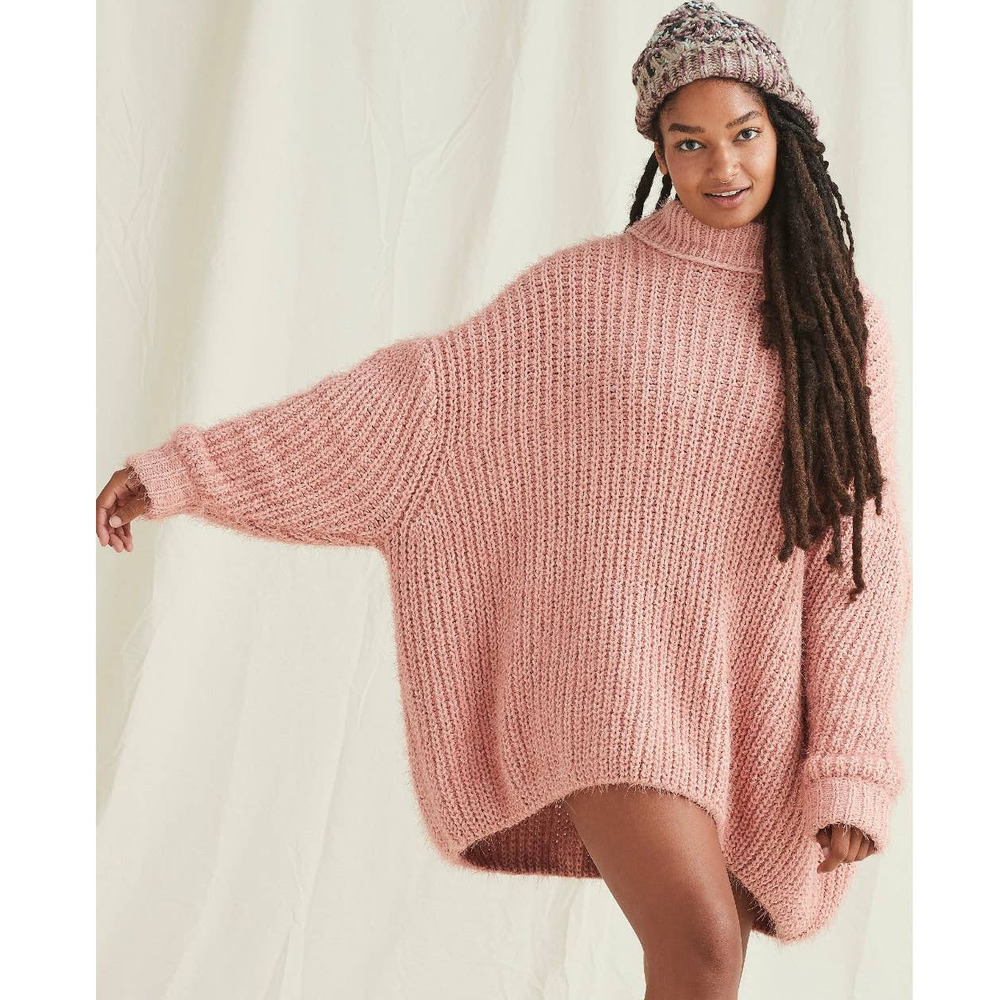 Free People Oasis Tunic Oversized Sweater In Pink Size Small New - Picture 3 of 13